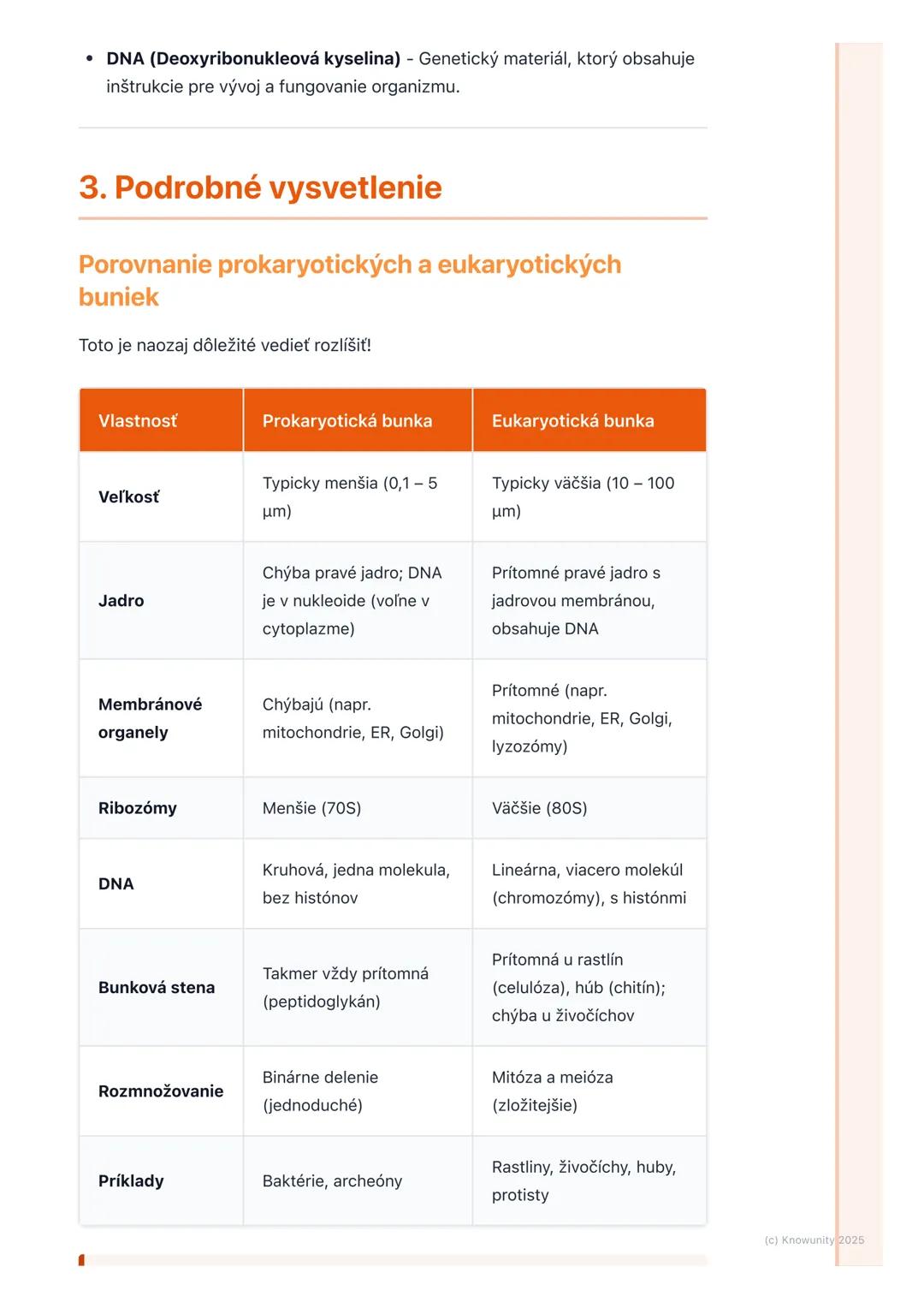 # Štruktúra a funkcia
prokaryotickej a eukaryotickej
bunky

1. Prehľad a úvod

Bunky sú základné stavebné a funkčné jednotky všetkých živých