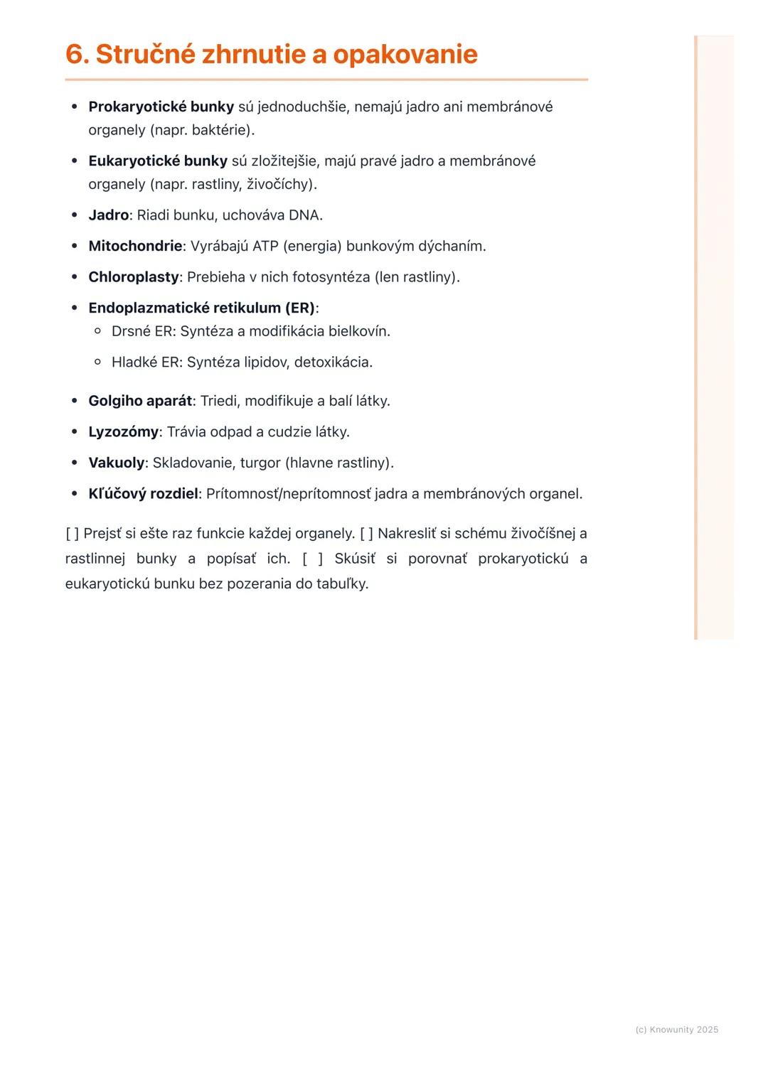 # Štruktúra a funkcia
prokaryotickej a eukaryotickej
bunky

1. Prehľad a úvod

Bunky sú základné stavebné a funkčné jednotky všetkých živých