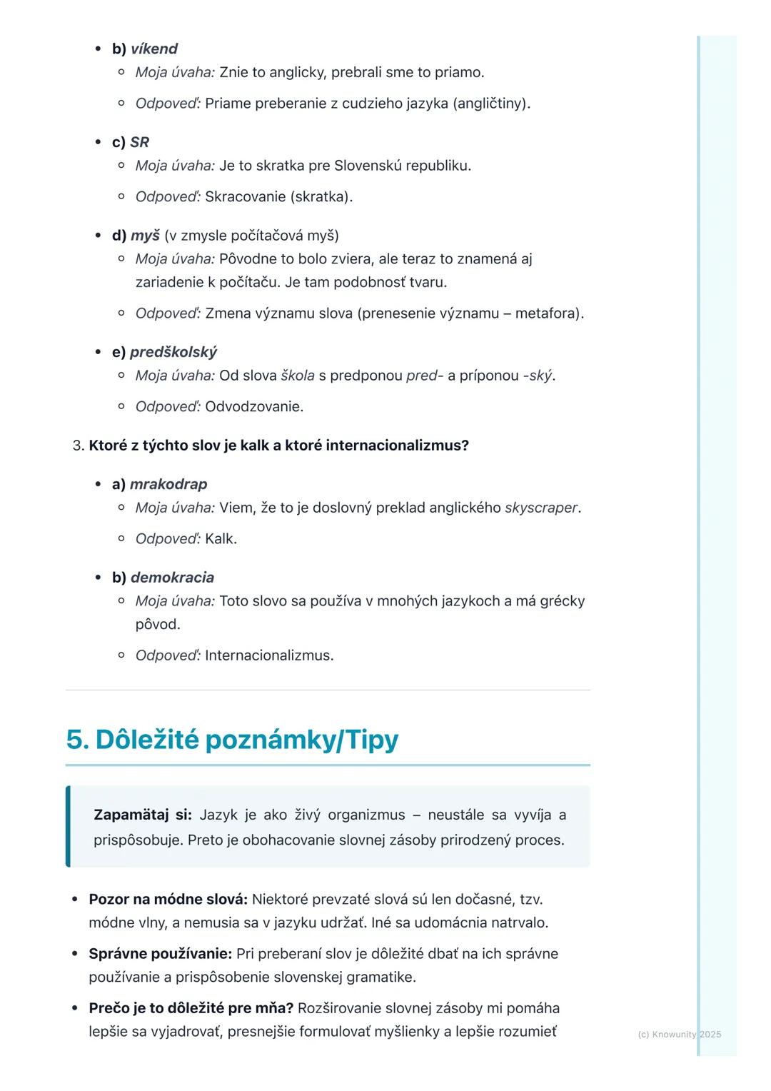 # Obohacovanie slovnej zásoby

## 1. Prehľad obohacovania slovnej zásoby

Takže, dnes sa pozrieme na to, ako sa naša slovná zásoba v slovenč