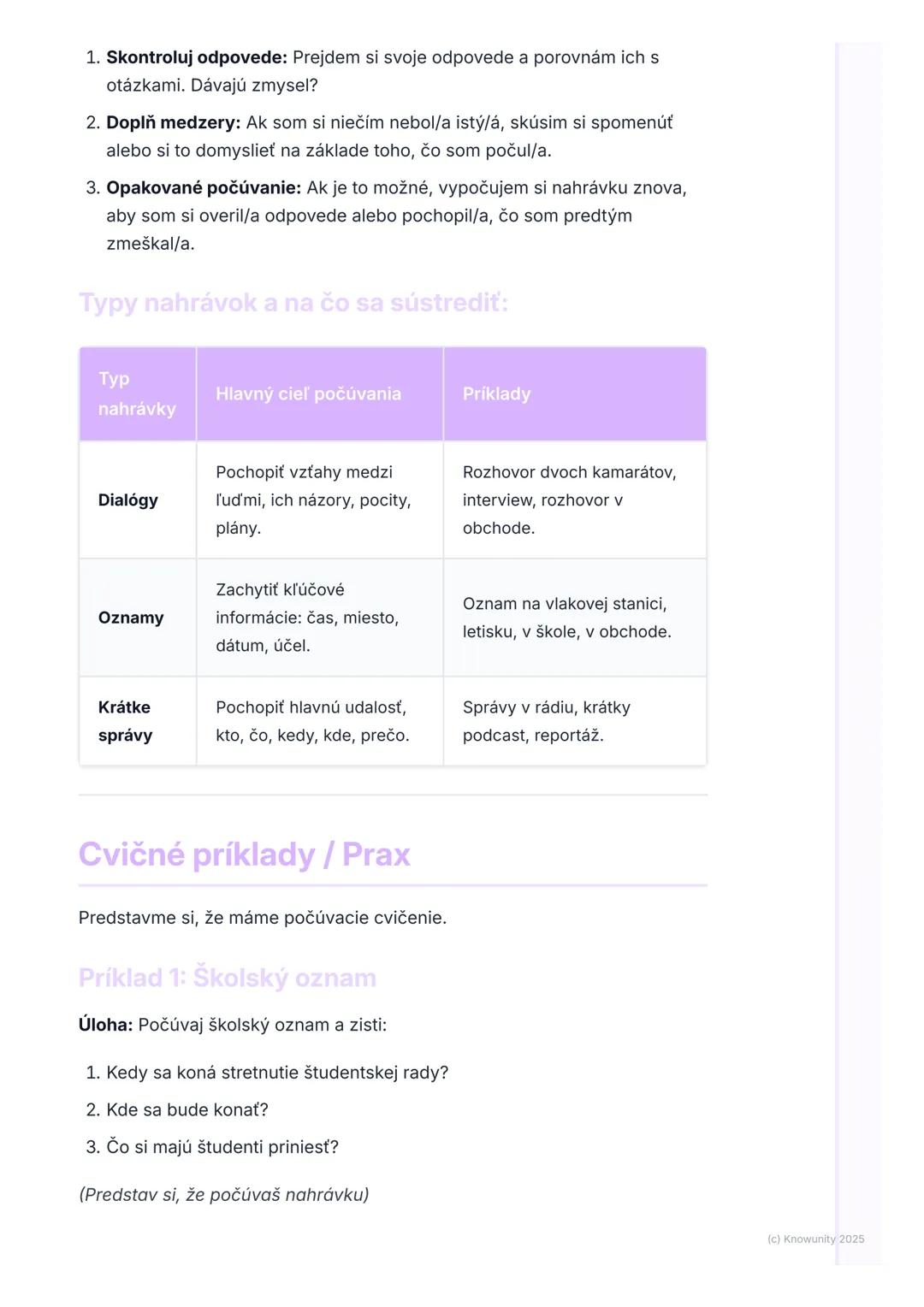 # Počúvanie (Listening)

Prehľad / Úvod

Počúvanie v angličtine je super dôležité, nielen na testy a maturitu, ale aj v
reálnom živote. Ide 