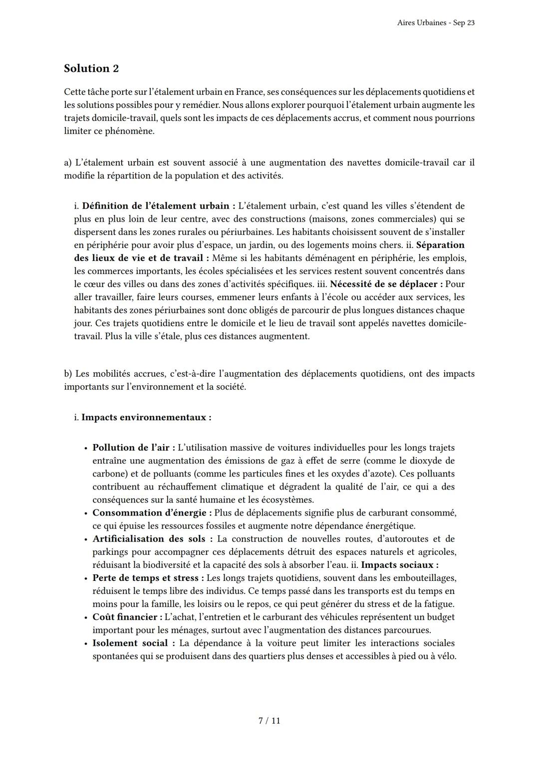 Aires Urbaines

Généré par Knowunity.fr - Sep 23

Description: Cet examen couvre les aires urbaines françaises, la métropolisation et la
pér