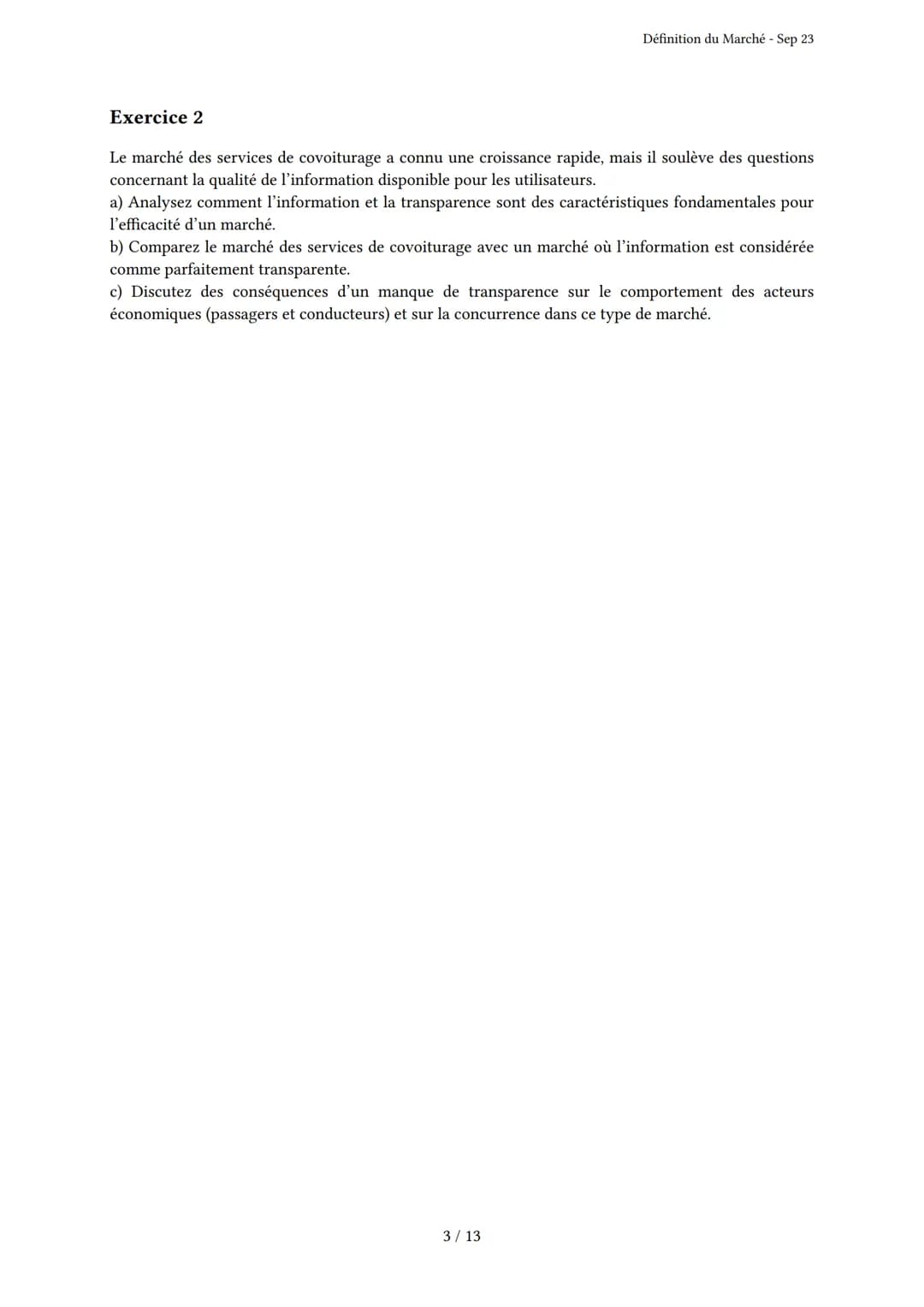 # Définition du Marché

Généré par Knowunity.fr - Sep 23

Description: Cet examen couvre la définition, les caractéristiques et les acteurs 