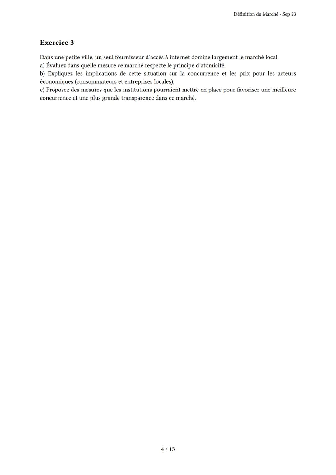 # Définition du Marché

Généré par Knowunity.fr - Sep 23

Description: Cet examen couvre la définition, les caractéristiques et les acteurs 