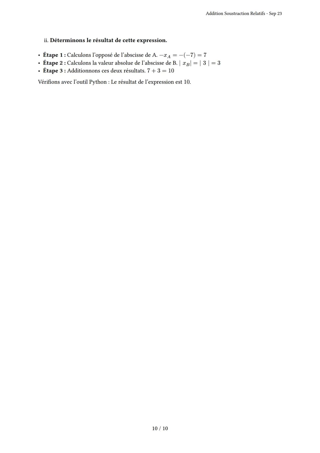 # Addition Soustraction Relatifs

Généré par Knowunity.fr - Sep 23

Description: Cet examen couvre l'addition et la soustraction des nombres