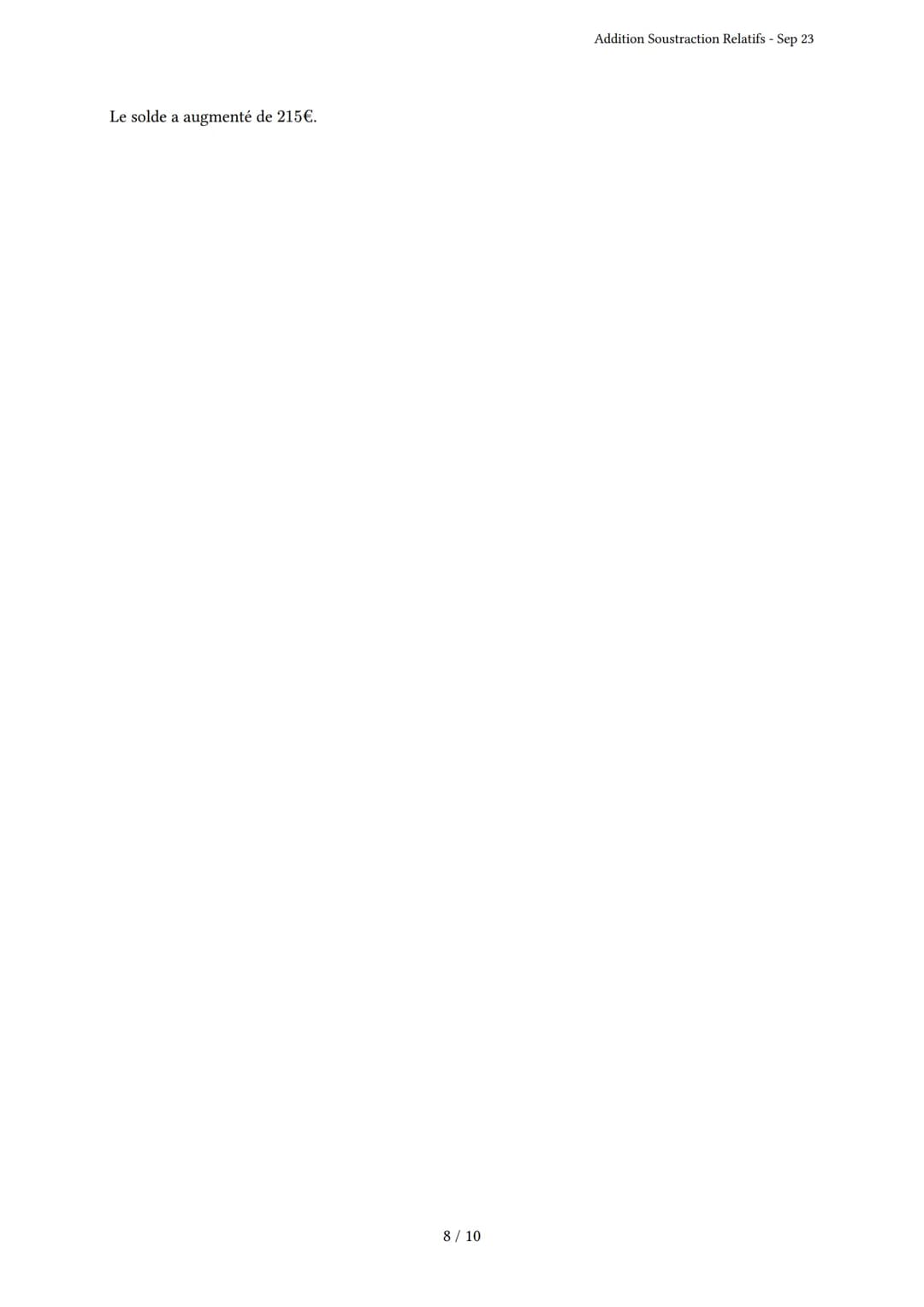 # Addition Soustraction Relatifs

Généré par Knowunity.fr - Sep 23

Description: Cet examen couvre l'addition et la soustraction des nombres