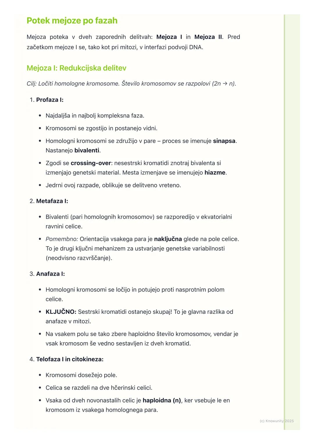 # Mejoza in nastanek spolnih
celic
Uvod v mejozo
Mejoza je poseben tip celične delitve, ki je ključen za spolno razmnoževanje.
Pri tem pro