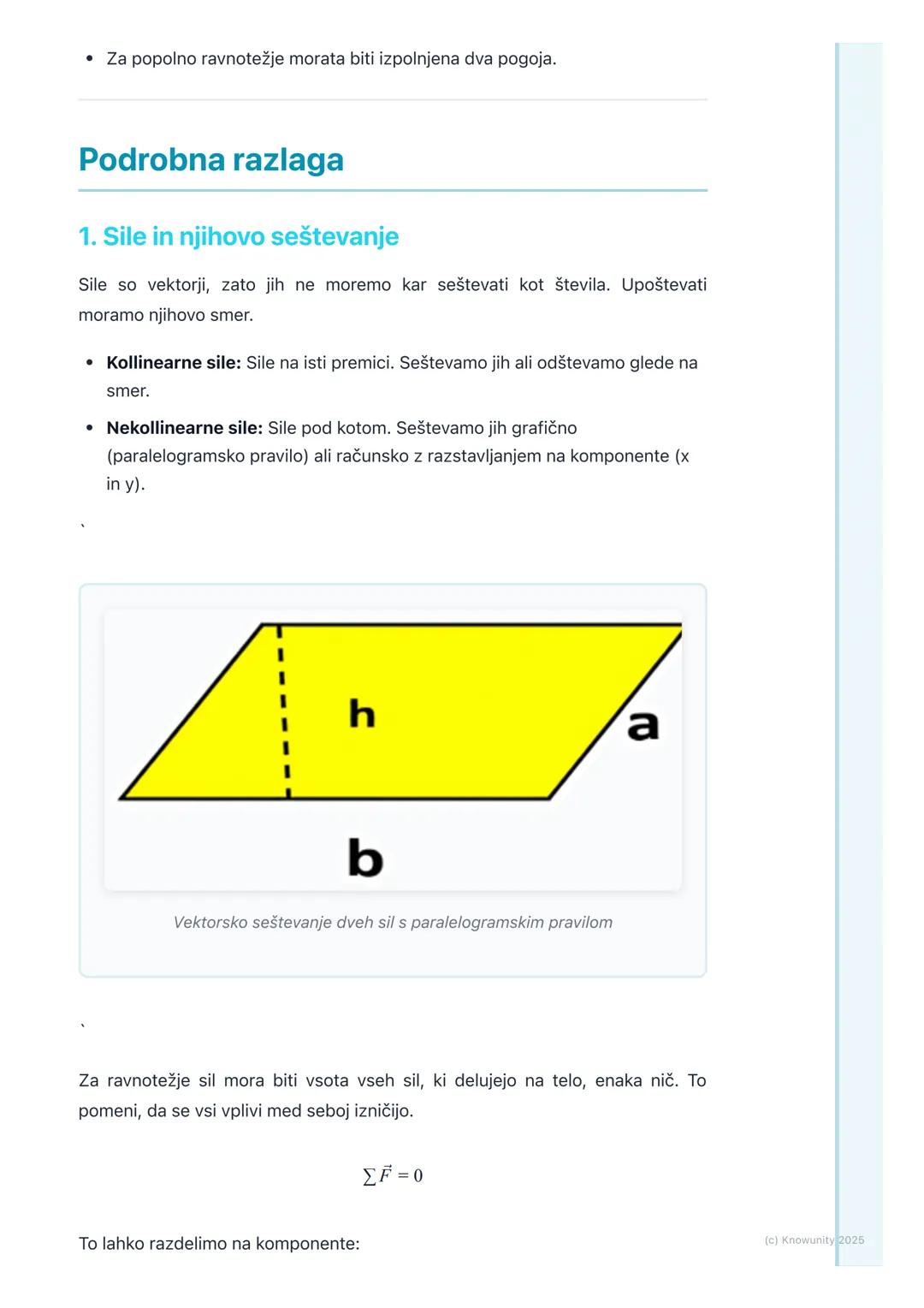 # Sile, navori in ravnotežje
Uvod v sile, navore in ravnotežje
To je osnova mehanike. Brez razumevanja ravnotežja ne moremo graditi
mostov