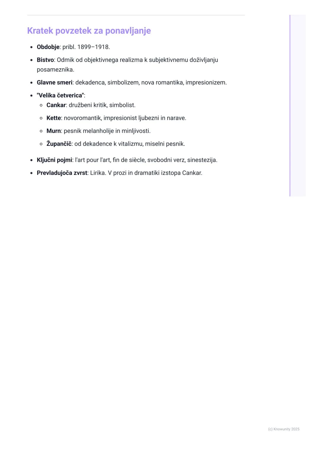 # Moderna
Uvod v slovensko moderno
Moderna je literarno obdobje, ki se v Evropi in pri nas pojavi na prehodu iz 19. v
20. stoletje, nekako