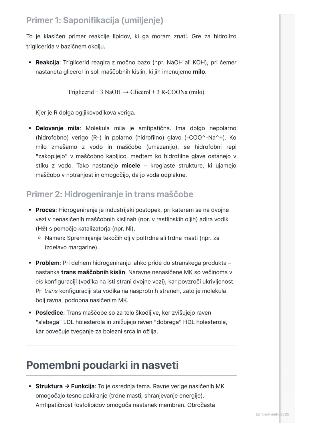 # Lipidi
Splošni pregled lipidov
Lipidi so velika in raznolika skupina organskih molekul, ki so značilne predvsem
po svoji hidrofobnosti s