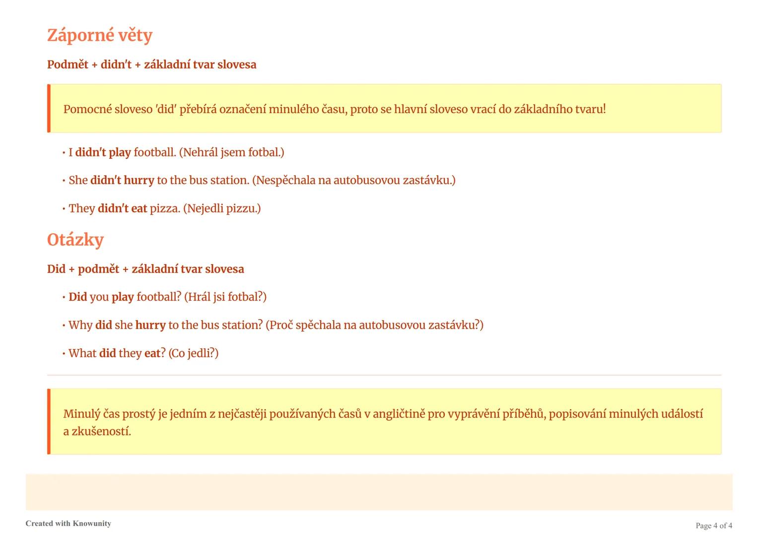 # Minulý čas prostý (Simple Past)
Přehled minulého času prostého v angličtině, jeho použití, tvoření a příklady.
# Minulý čas prostý (Simp
