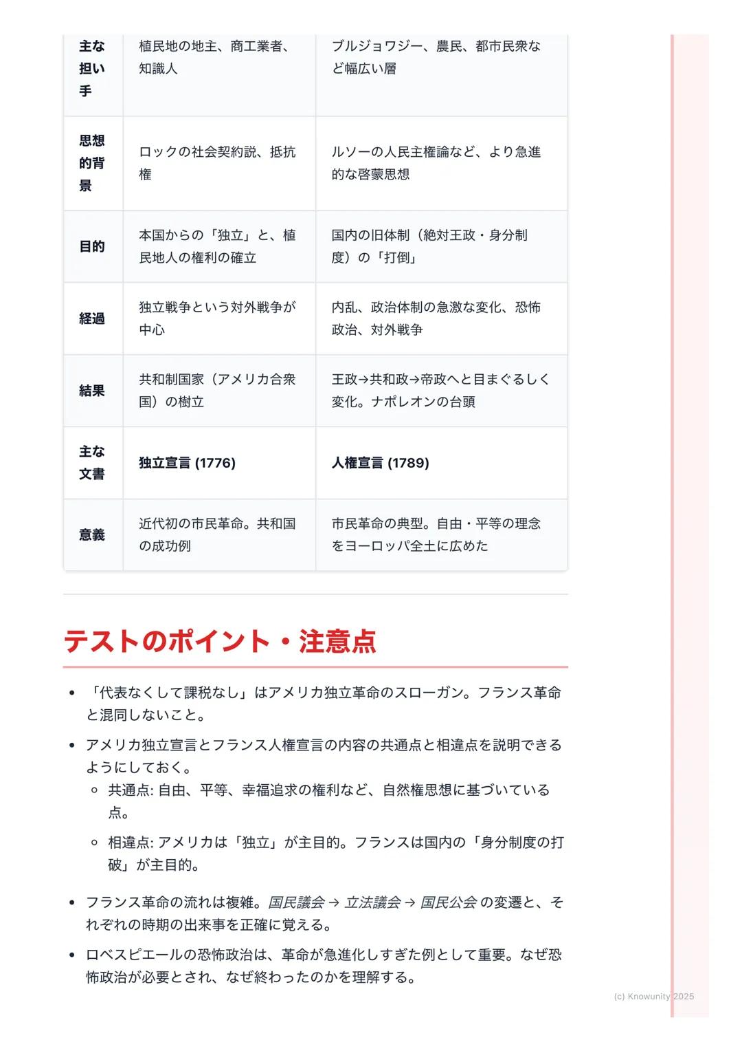 # アメリカ独立革命とフランス革
命
市民革命の時代-概要
啓蒙思想の影響を受けて、18世紀後半にアメリカとフランスで大きな革命が起
こった。これらの革命は、王や貴族が支配する古い体制を倒し、市民が主役とな
る近代社会の基礎を築いた。自由、平等、人権といった理念が国家の基本原