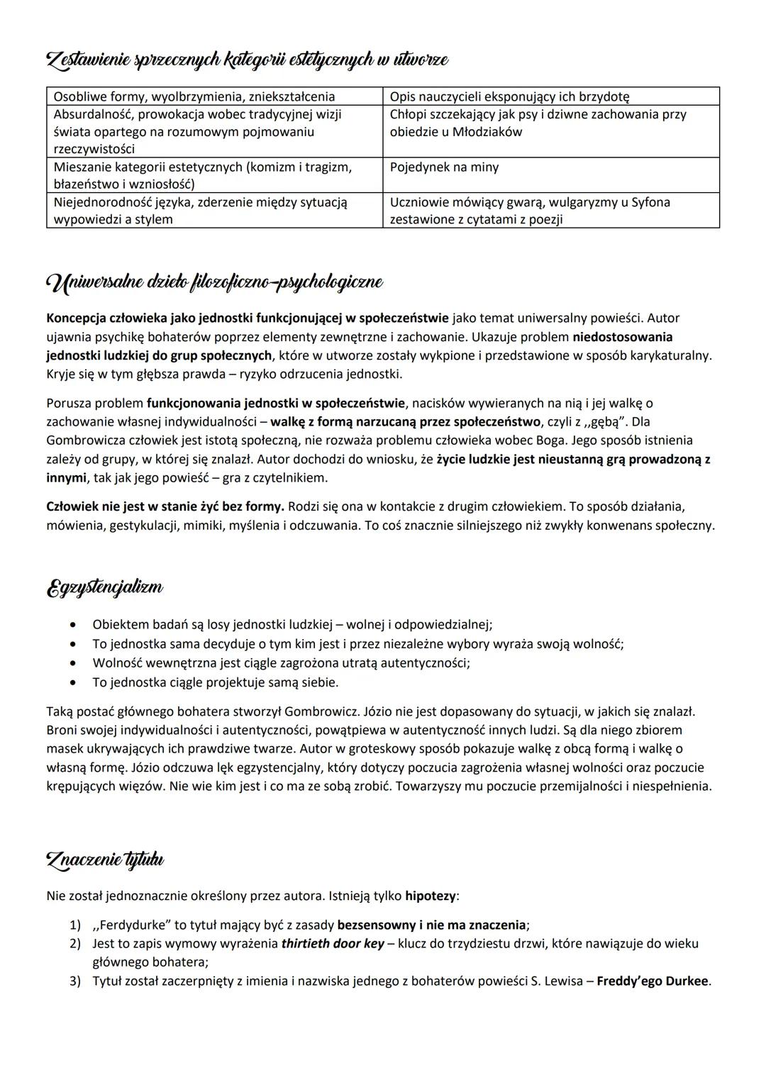 # Ferdydurke
autorze
Witold Gombrowicz (1904-1969) - awangardowy powieściopisarz, dramaturg, nowelista
i autor prozy eseistycznej. Urodził
