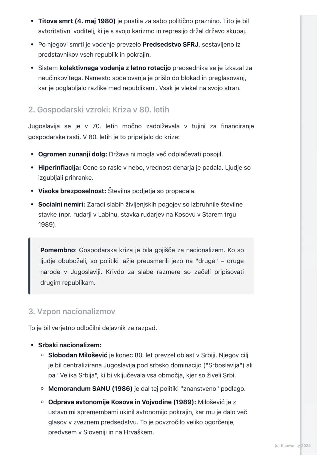 # Kriza in razpad Jugoslavije
Splošen pregled krize in razpada Jugoslavije
Razpad Jugoslavije ni bil en sam dogodek, ampak kompleksen in d