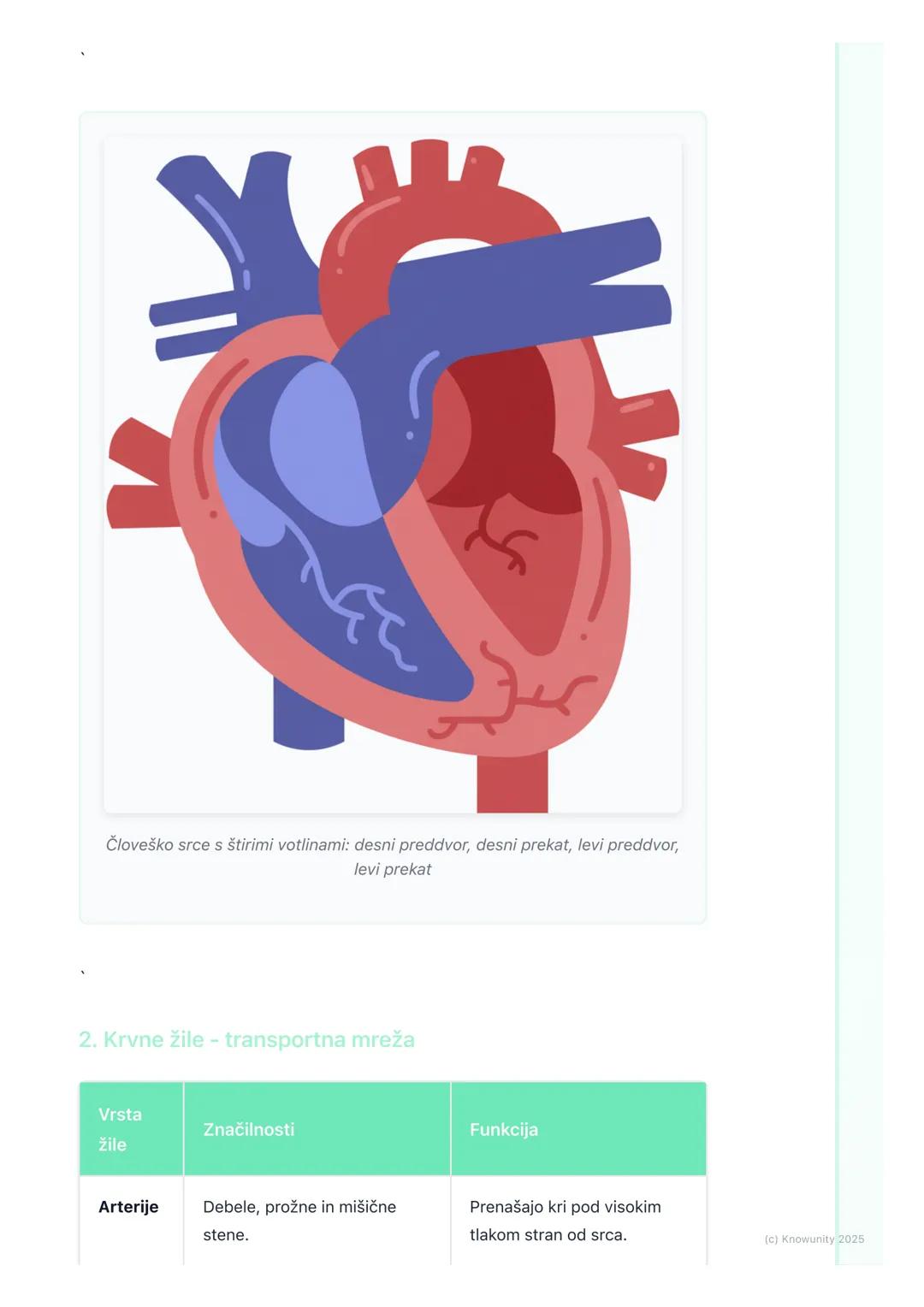 # Krvni obtok
Uvod v krvni obtok
Krvni obtok je transportni sistem našega telesa. Predstavljam si ga kot mrežo
cest (krvne žile), po kater