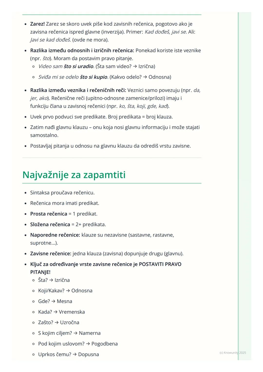 # Sintaksa (Nauka o rečenici)
Uvod u sintaksu
Sintaksa je deo gramatike koji proučava rečenicu. Bavi se time kako se reči
povezuju u veće