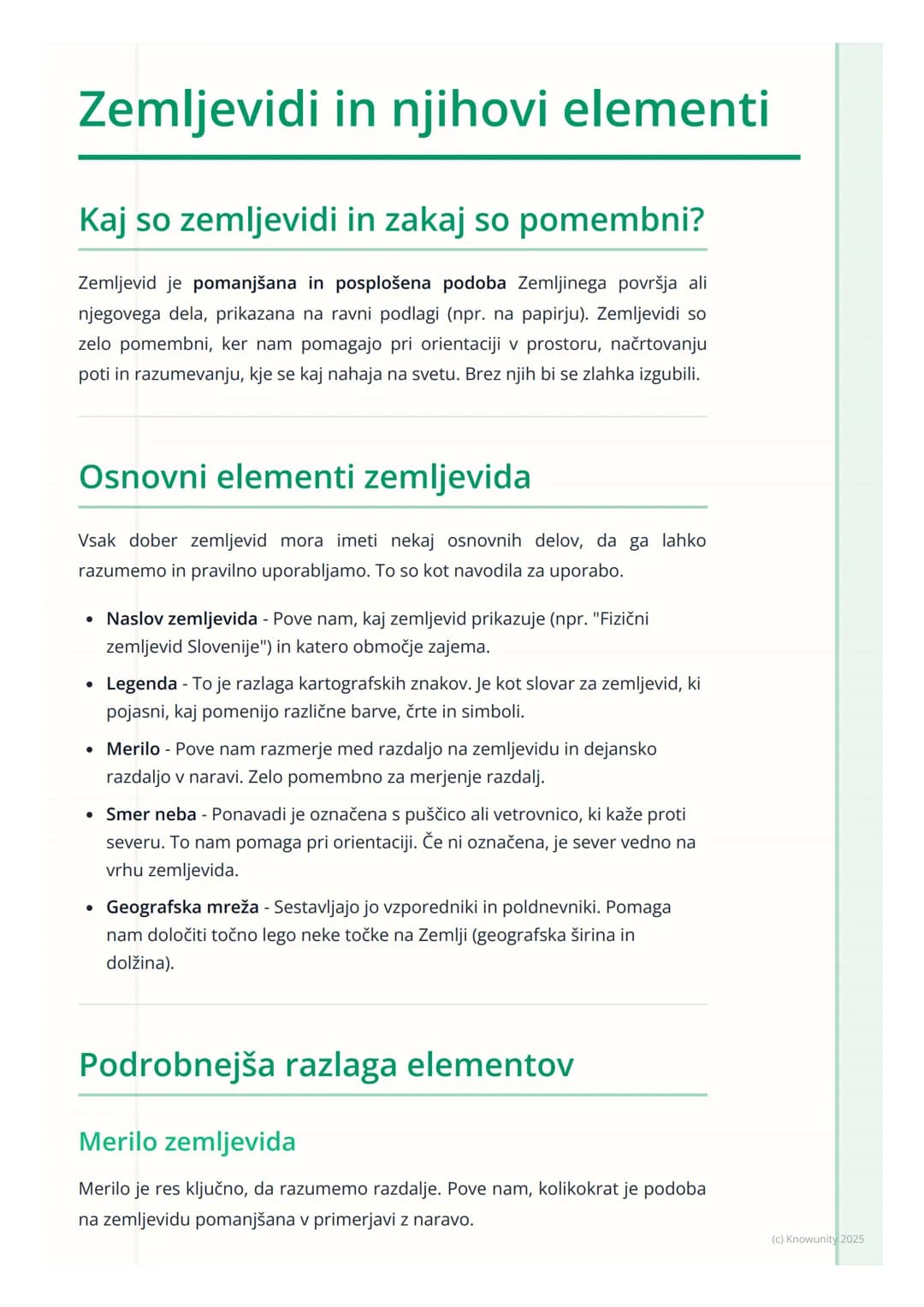 # Zemljevidi in njihovi elementi
## Kaj so zemljevidi in zakaj so pomembni?
Zemljevid je pomanjšana in posplošena podoba Zemljinega površj