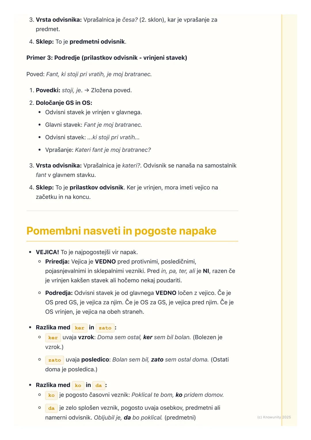 # Stavčne Vrste in Vezje
Skladnja: Stavčne vrste in vezje
To je pomembna snov za maturo, ker se preverja razumevanje zgradbe povedi
in pra